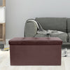 Faux Leather Folding Ottoman Storage Bench Perfect Toy and Shoes Living Room BN