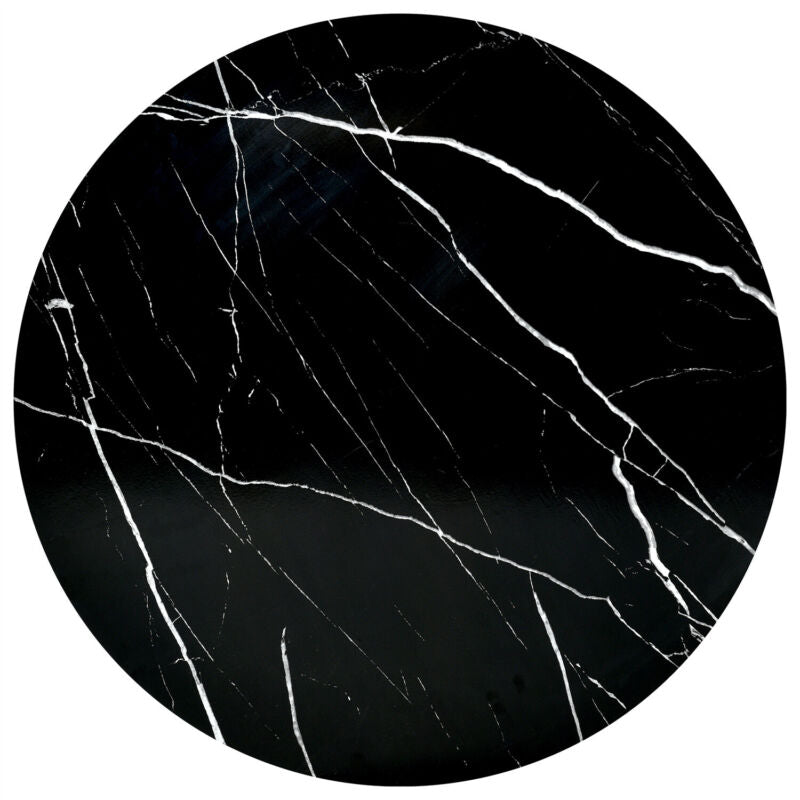 Round Nesting Coffee Table Set of 2 Marble Effect Side End Table Living Room MR