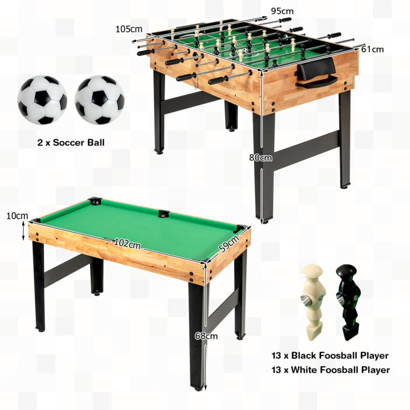 10-in-1 Combo Game Table Set Combo Entertainment Game Table Stackable Design