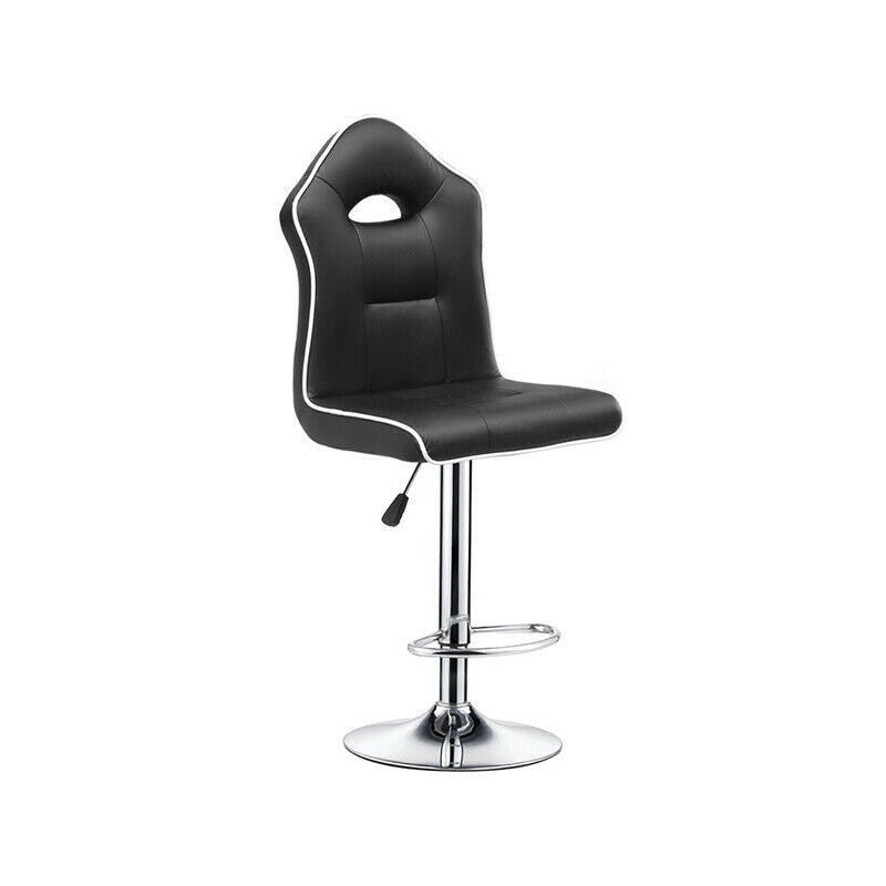 Set of 2 Bar Stools Breakfast Chairs Dining Chairs Height Adjustable Home Black