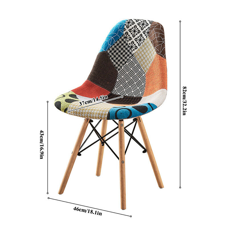 4Pcs Dining Chairs Soft Padded Seat Furniture Dining Office Lounge Office Home