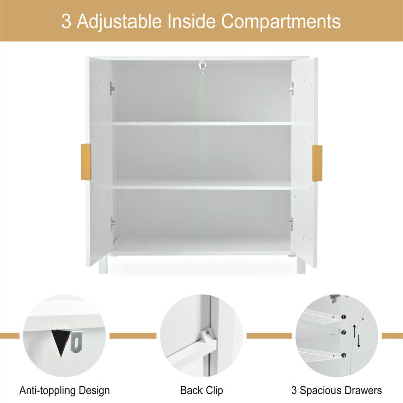 Storage Cabinet Sideboard and Buffet Table Living Room Kitchen Furniture MN