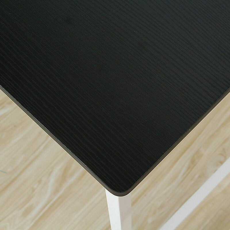 Modern Black Wooden Computer Desk Laptop PC Study Table Home Office Workstation