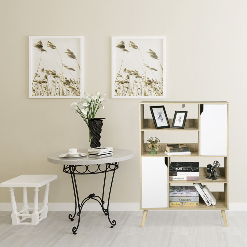 Bookcase Shelving Display Storage Unit Cupboard Bookshelf Cabinet Home Office