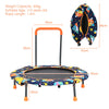 2-in-1 Foldable Kids Fitness Trampoline Height Adjustable Children Tree Swing