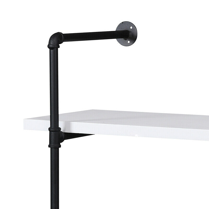 3 tier Shelf Display Storage Rack Holder Wall Mounted Metal Frame MDF Board Home