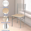 5PCS Dining Table & Chair Set Breakfast Bar Kitchen Furniture with Glass Desktop