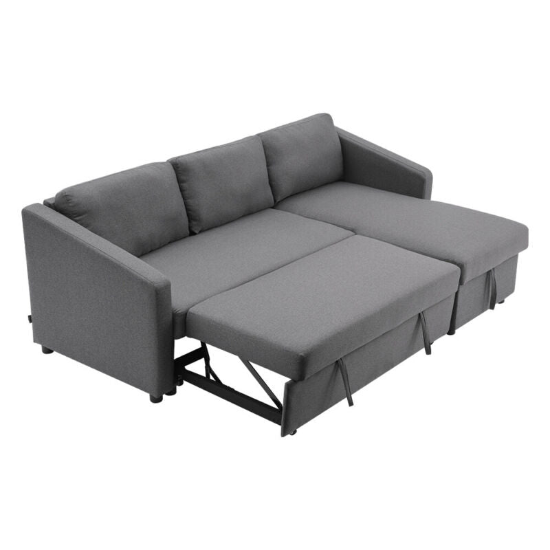 3 Seater Corner Sofa Bed with Storage Left/Right L-Shaped Corners Sleeper Couch