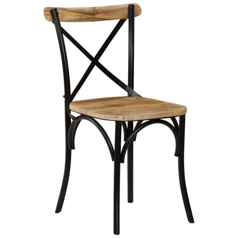Chairs 4 pcs Black Solid Wood P3C5
