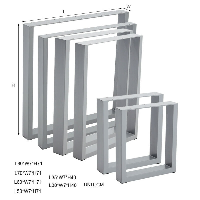 2pcs Industrial Steel Table Legs Desk Bench Feet Indoor Outdoor Furniture Legs