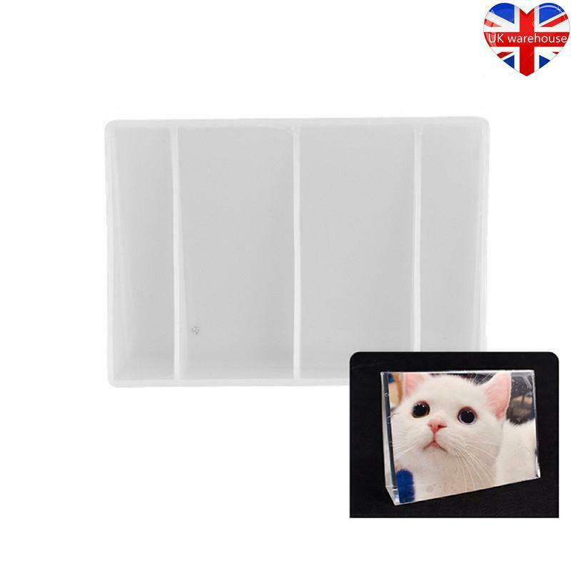 DIY Resin Mould Love Heart Rectangular Photo Frame Silicone Mold Valentine Gift