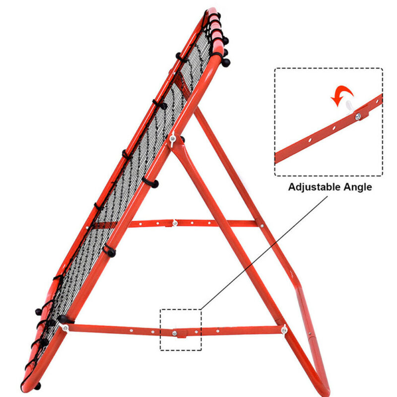 Football Training Net Kickback Soccer Target Goal Kid Adjustable Rebounder Net