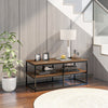 Console Table Sofa Table Side End Table with Storage Open Bookshelf Living Room
