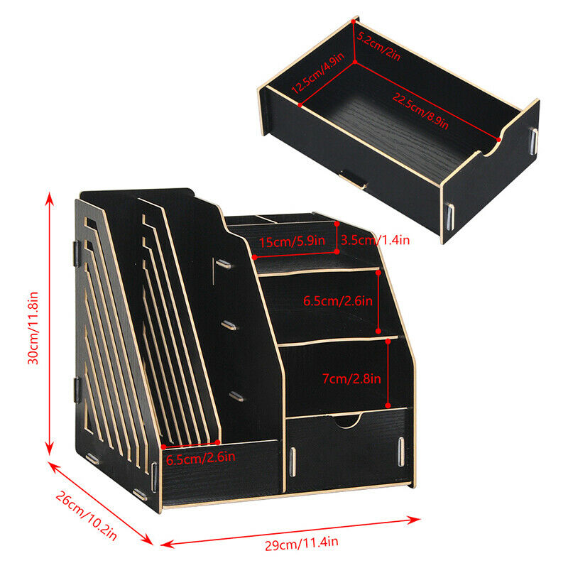 DIY Multi-Function Filing Magazine Organiser Storage Home Office Study Desktop