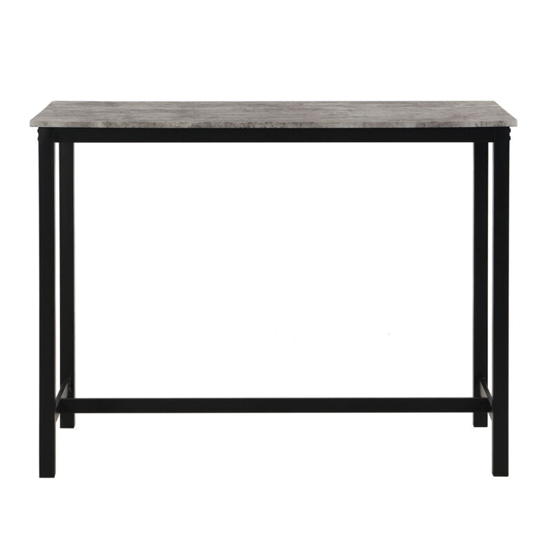 Marble Effects Bar Table & 4 Stools Breakfast Kitchen Dining Set Bar Bistro MJ