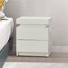 2/3 Drawers High Gloss Front Bedside Table Cabinet LED Nightstand Black/White