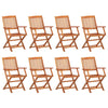 9 Piece Garden Dining Set Solid Acacia Wood D3Y7