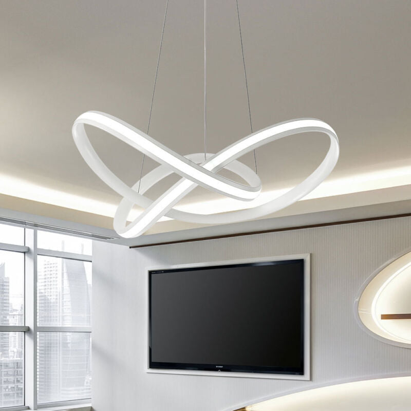 White/Black/Gold LED Chandelier Lights Cool White Ceiling Light Lamp Living Room