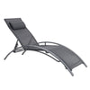 2pcs Garden Sun Lounger Relaxing Reclining Chair Day Bed Adjustable Backrest