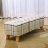 Linen Fabric Footstool Foot Rest Stool Pouffe Ottoman Seat Living Room Furniture