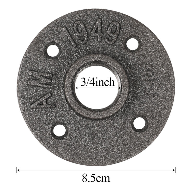 1-150x BSP Malleable Iron Pipe Fittings Wall Mount Floor Flange 1/2" 3/4" 1" UK