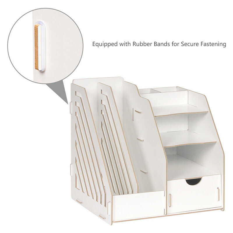 Multi-Function Filing Magazine Organiser Storage Unit Home Office Study Desktop