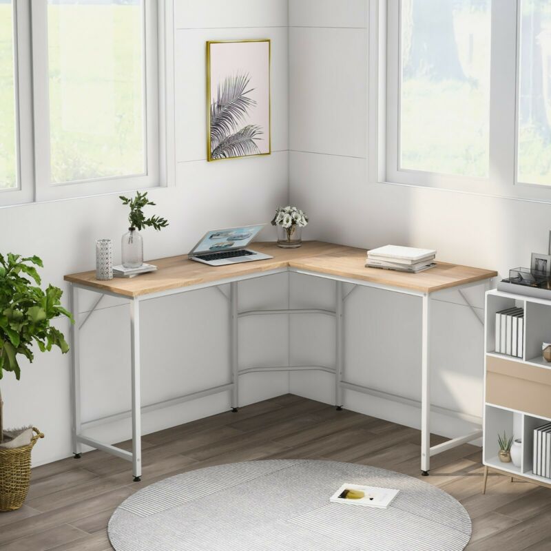 Corner Desk Study Table L shaped for Computer PC Laptop Home Office Workstation
