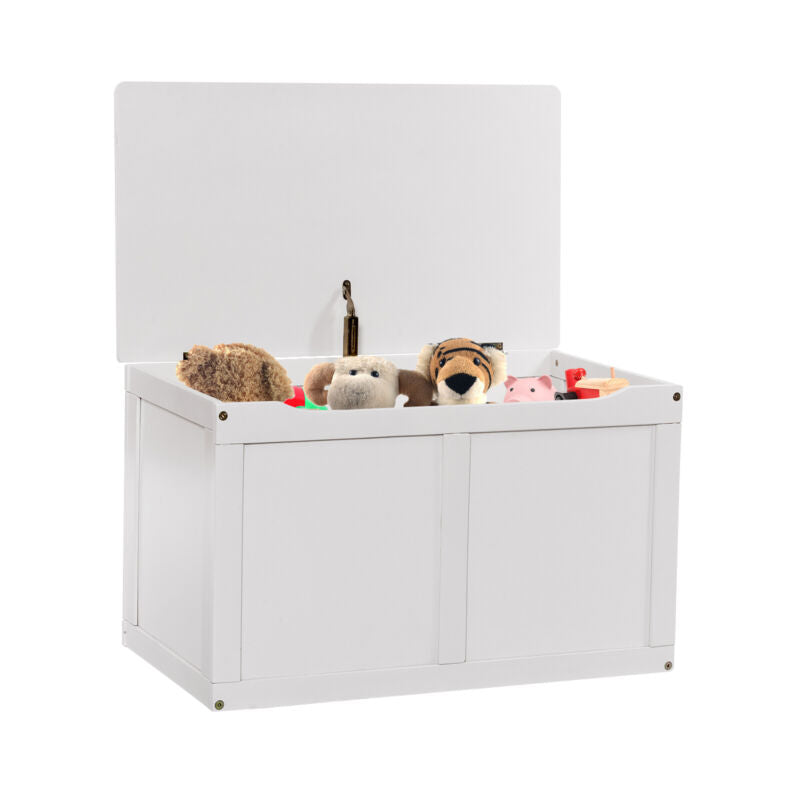Large Wooden Toy Box Kids Storage Unit Heavy-Duty Chest Bench W/ Safety Hinge
