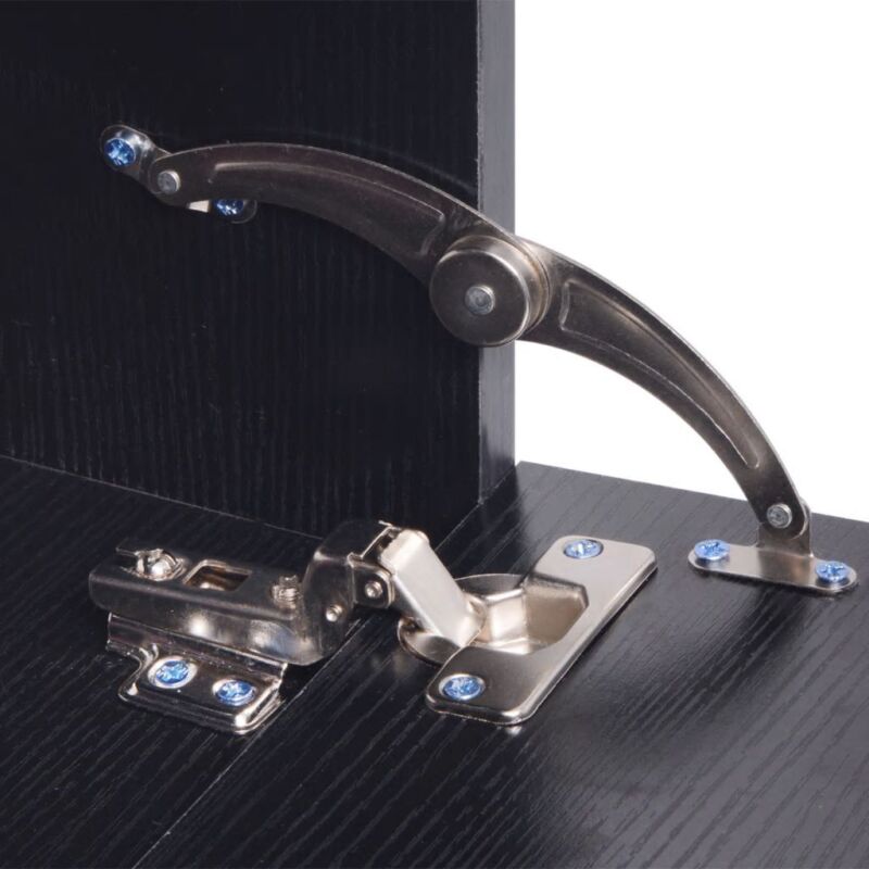 Eight Piece Bathroom Furniture and Basin Set Black A1A3