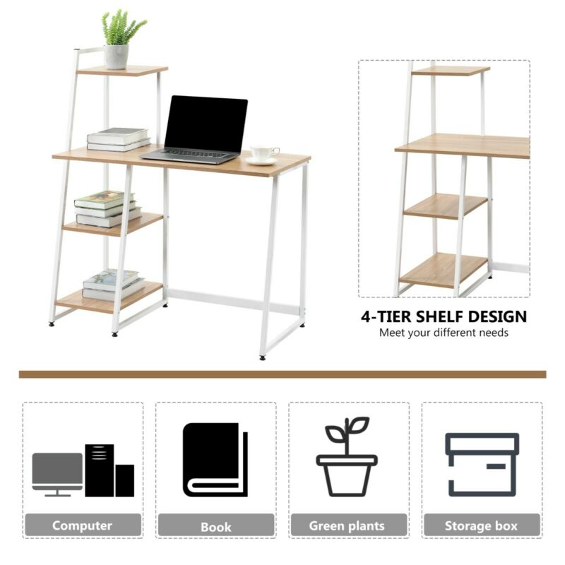 Office Desk Computer Desk PC Latop Table Work Study Workstation With Shelf Home