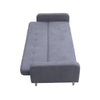 3-Seater Sofa Bed Click Clack Button Tufted Settee Recliner Couch Green Grey Bed