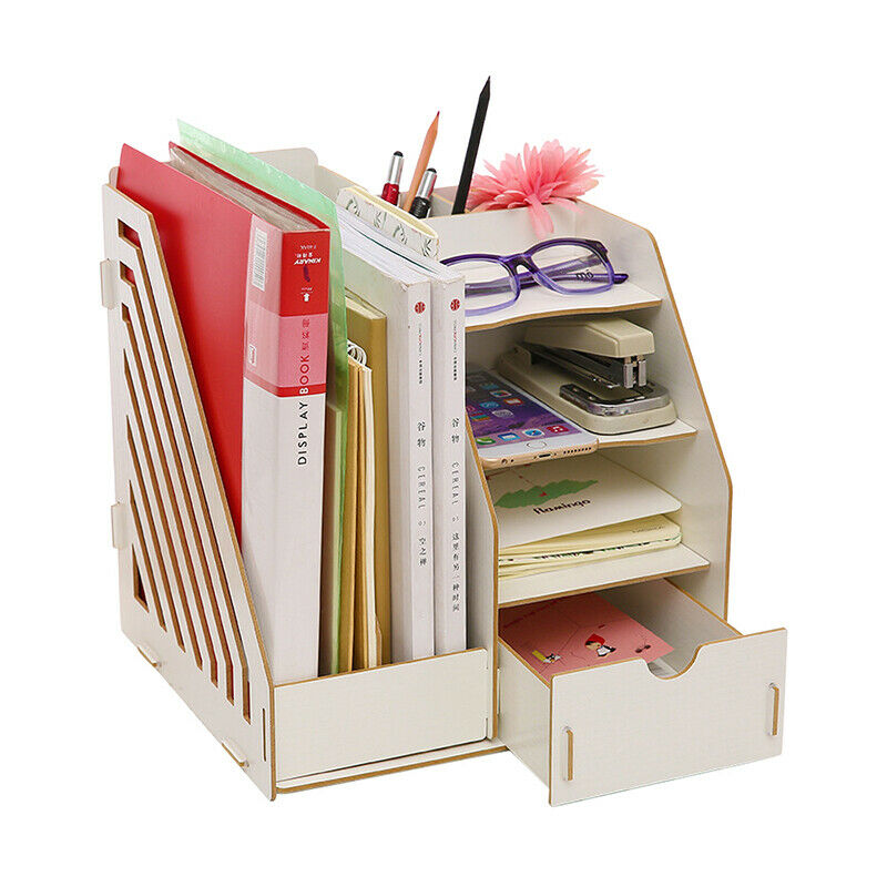 Multi-Function Filing Magazine Organiser Storage Unit Home Office Study Desktop