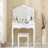 Modern Dressing Table Vanity Table Makeup Desk Dresser Set Home Bedroom Woman BN