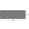 50 x 160 cm Non Slip Indoor Door Mats Large Washable Rugs Black White Doormats