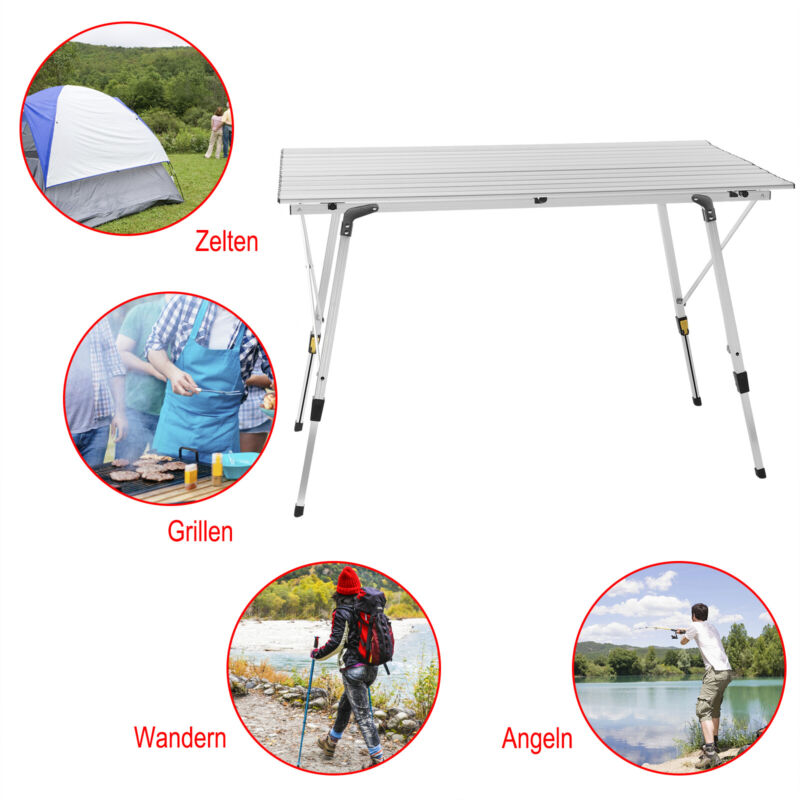 Alu Camping Table Folding Portable Picnic Table Garden BBQ Party Outdoor Fishing