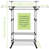 Heavy Duty Clothes Rail Rack Garment Hanging Display Stand Shoes Storage Shelves
