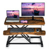 Adjustable Standing Desk Converter Sit to Stand Desk Raiser with Keyboard Tray