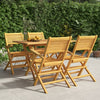 5 Piece Garden Dining Set Solid Wood Teak V5M8