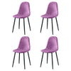 Set of 4 Velvet Dining Chairs Upholstered Seat Home Living Room Lounge Bedroom