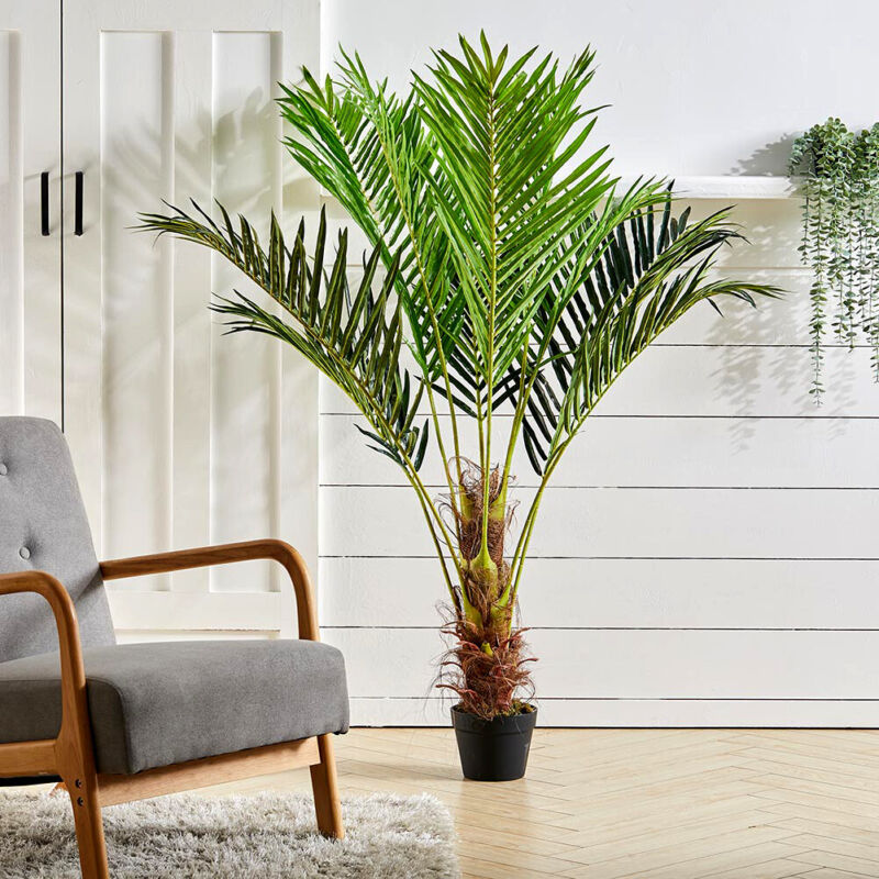 Large Areca Palm Potted Exotic Tropical Garden Patio Fake Plant with Pot Topiary
