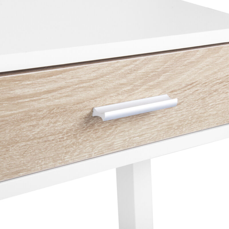 Computer Table w/ Drawer Storage MDF Desktop Metal Fram Study Work Office Desk