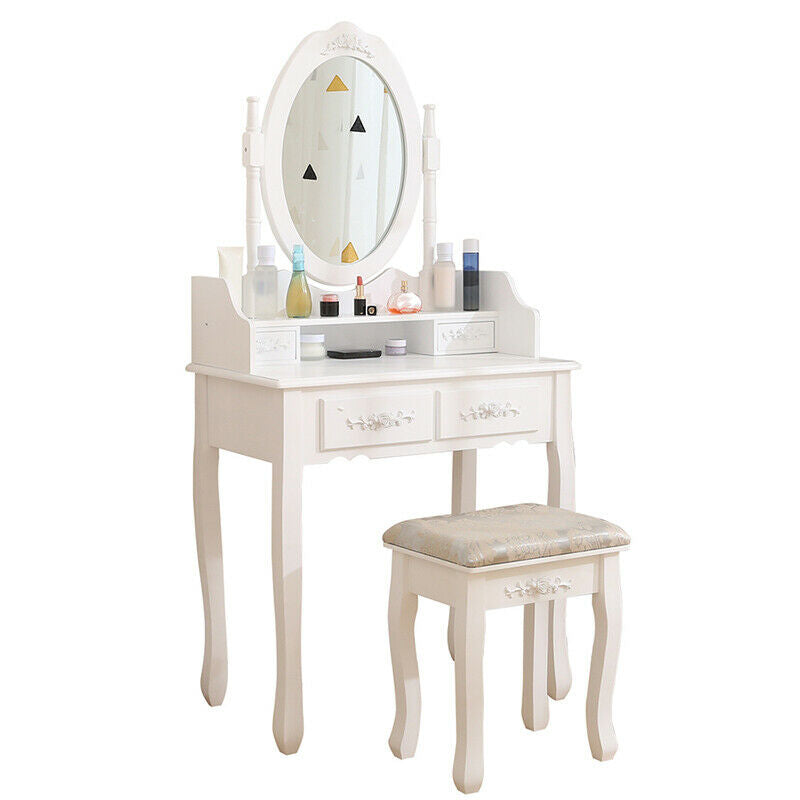 Modern Dressing Table Vanity Table Makeup Desk Dresser Set Home Bedroom Woman BN