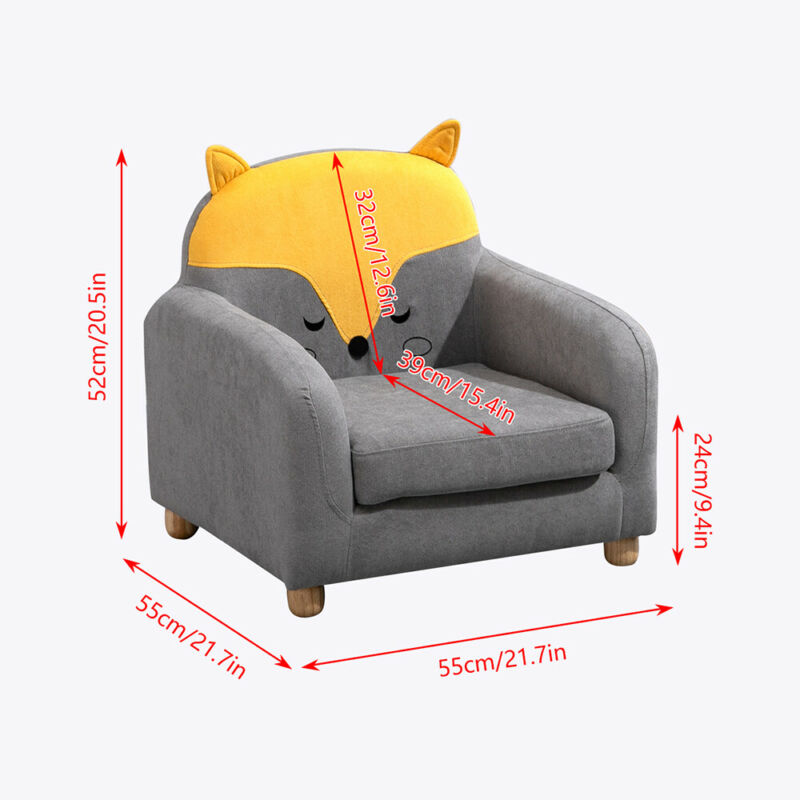 Kid’s Armchair Children’s Sofa Tub Chair Cartoon Pattern Bedroom Living Room BN