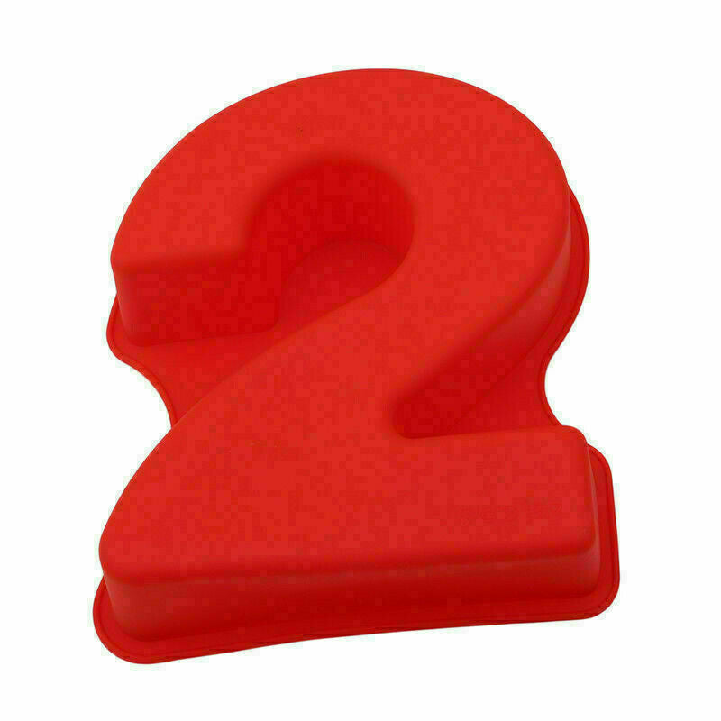 2 size Silicone Number Cake Tin Mould Birthday Anniversary 0 1 2 3 4 5 6 7 8 DIY