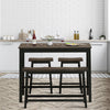 4PCS Dining Table & Chair Set Kitchen Furniture W/ Counter Table Bench & Stools