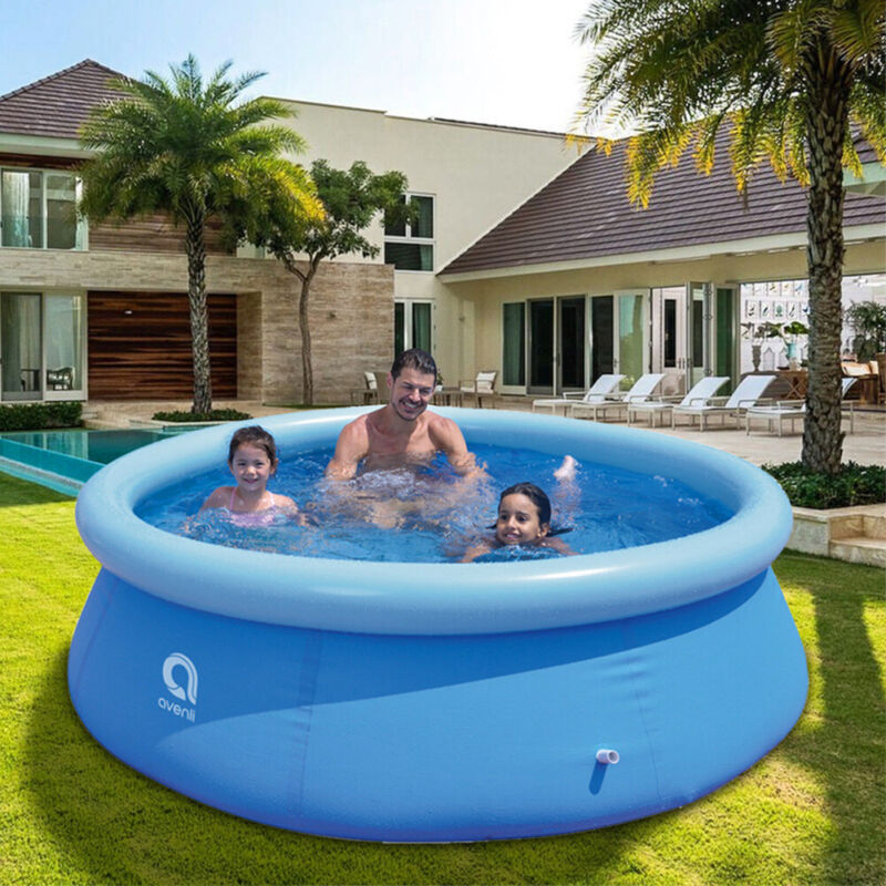 3M Large Round Summer Inflatable Swimming Pool Garden Family Kids Paddling Pools