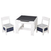 Children Table and 2 Chairs with Storage Box Kids Drawing Play Desk Set Bedroom