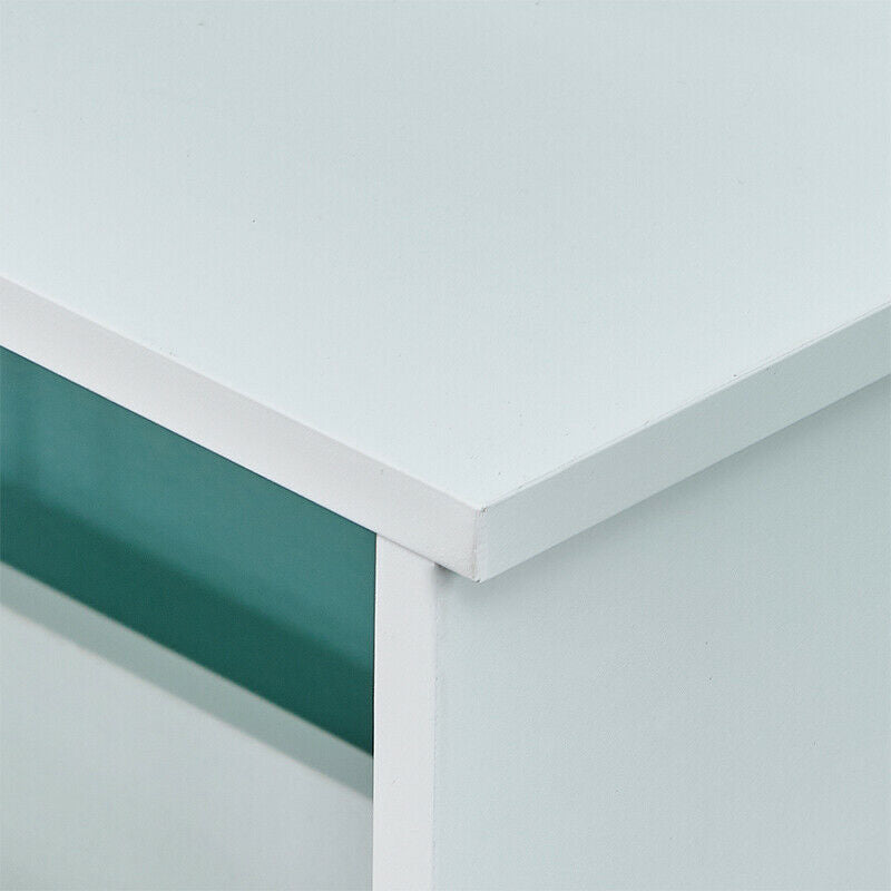 Bathroom Toilet Slim Floor Cabinet Narrow Storage Trolley Cart Rack Holder White