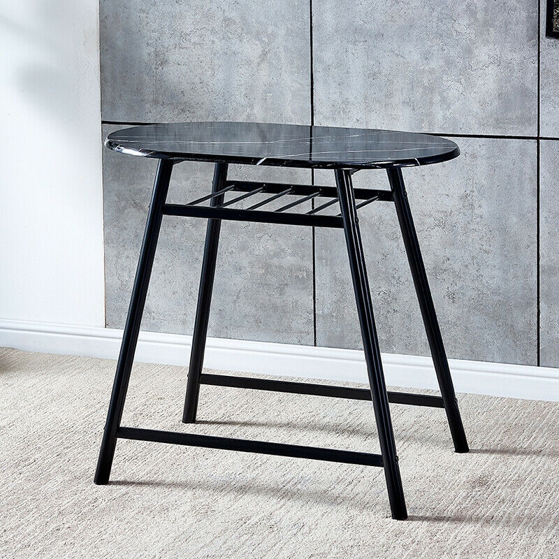 3 Pcs Set Dining Table & 2 Chairs Breakfast Bar Table For 2 Person Home Cafe BN