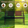 2 Seater Patio Garden Bench Outdoor Loveseat Furniture with Ergonomic Backrest